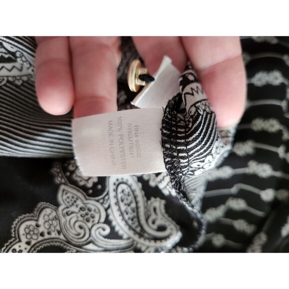 Charming Charlie vintage small black white sheer blouse - Picture 6 of 6